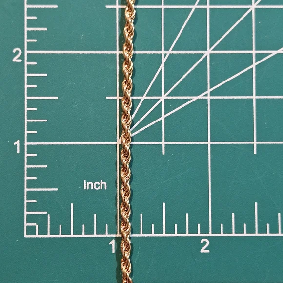 Gold Rope Chain Necklace - Picture 6 of 9